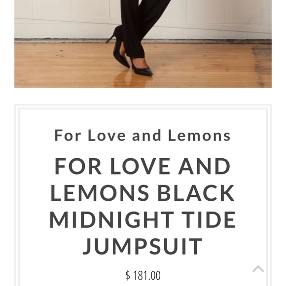 For love & lemons midnight tide jumpsuit black size XS extra small jumper tall - Picture 10 of 10